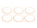 6x Zylinderfußdichtung für PORSCHE 911 F 2.0 2.2 2.4 914-4 Dichtring 0.25mm