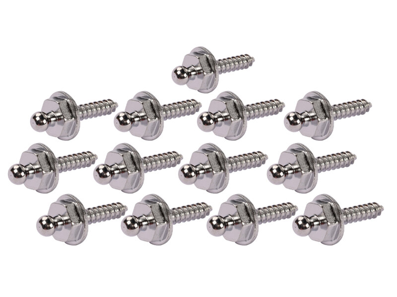 13 pulsanti inferiori per PORSCHE 356 BC Cabriolet 911 F 912 Targa CROMATI