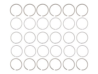 6x segments de piston pour PORSCHE 997 3.6 991 3.4 987...