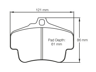 ポルシェ 996 997 ボクスター 986 987 用ブレーキパッド レーシングブルー