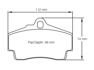 ポルシェ 996 997 ボクスター 986 987 981 レーシングブルー RS42 リア用ブレーキパッド