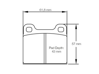 ポルシェ 356 C 911 F 2.7 3.0 3.2 912 914 用ブレーキパッド レーシングブルー