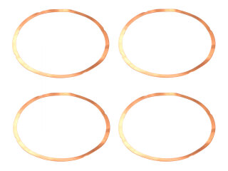 4x Cilindervoetpakkingen voor PORSCHE 356 912 COPPER 0,25 mm