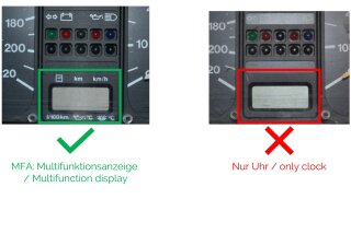Visor de veloc&iacute;metro para painel de instrumentos de computador de bordo VW Golf 1 VDO