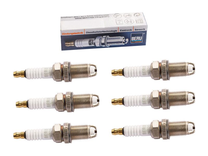 6x spark plug for PORSCHE 964 993 turbo 3.6 996 GT3 BERU