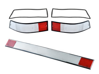 Kit de feux arri&egrave;re pour PORSCHE 911 G 74-86 : lentilles de feux arri&egrave;re + r&eacute;flecteur BLANC