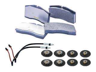 Pastilhas de freio + indicadores de desgaste + placas de amortecimento para PORSCHE 928 GTS DIANTEIRO