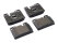 Brake pads + wear indicators for PORSCHE 944 2.5 up to -86 REAR