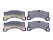 Brake pads + wear indicators for PORSCHE Cayenne 958 FRONT