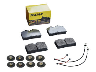 Pastilhas de freio + indicadores de desgaste + placas de...