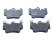 Brake pads + wear indicators + damping plates for PORSCHE 997 3.8 S 4S GTS REAR