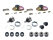 Kit de Revisão da Suspensão para PORSCHE 911 F 69-73 - Conjunto de Suportes Superiores do Braço de Controle 15mm - DIANTEIRO