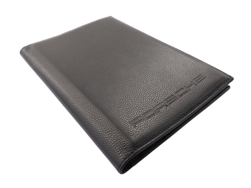 Cartella di bordo ORIGINALE PORSCHE 911 914 924 944 928 libretto service PELLE NERA