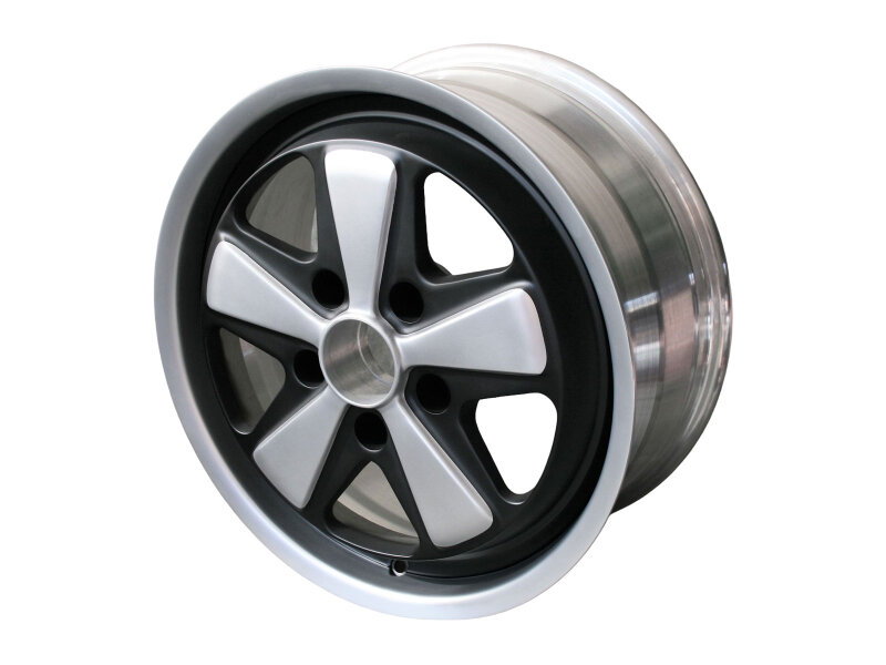 Llanta de aleación 7.5x17 ET52 para PORSCHE 944 928 968 964 993 996 986 Fuchs NEGRO/PLATA