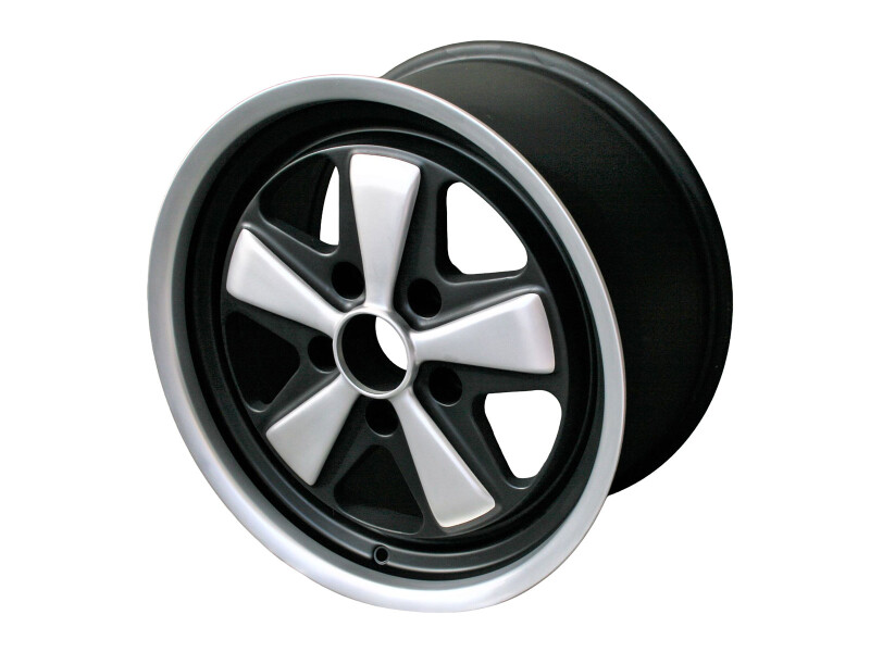 Llanta de aleación 9x17 ET47 para PORSCHE 944 928 968 964 993 996 986 Fuchs NEGRO/PLATA