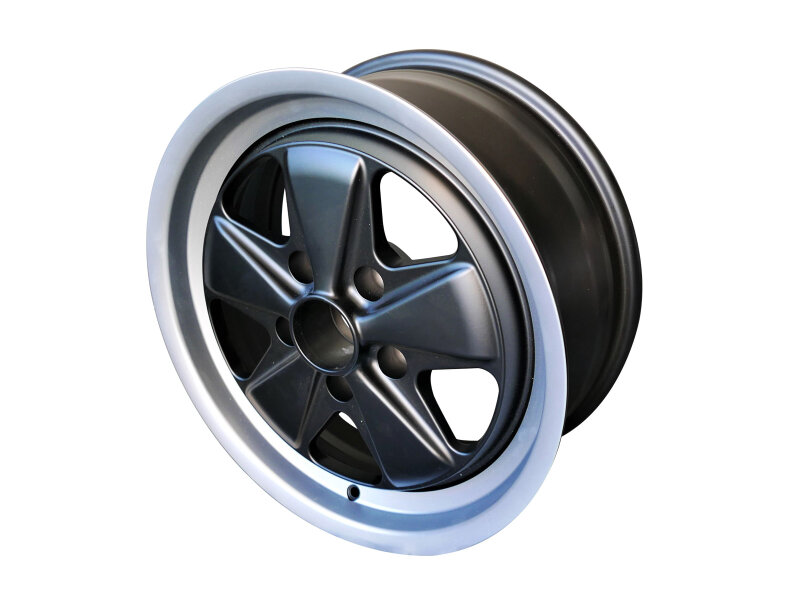 Aluminium velg 9x17 ET47 voor PORSCHE 944 928 968 964 993 996 986 Fuchs MAT ZWART