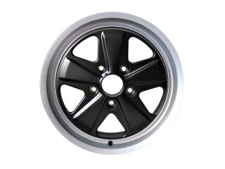 Jante alu 9x17 ET47 pour PORSCHE 944 928 968 964 993 996 986 Fuchs NOIR MAT