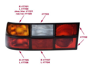 Lente indicadora para lanterna traseira PORSCHE 924 944,...