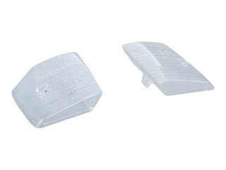 Lente de intermitente para PORSCHE 928 hasta -86 DELANTERO TRANSPARENTE BLANCO IZQUIERDO+DERECHO