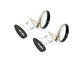 PORSCHE 911 F 68-71用 フラットリム付きドアミラー 2枚SET 90173111102