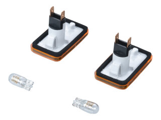 2x Intermitentes laterales para PORSCHE 911 G 964 993 924 944 968 NARANJA + bombillas HELLA