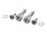 4x Schrauben Scheinwerfer für PORSCHE 911 G 2.7 SC 3.2 964 SET