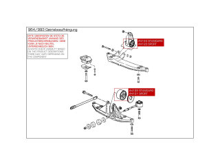Soporte de caja de cambios para PORSCHE 964 Carrera 4 (DELANTERO)