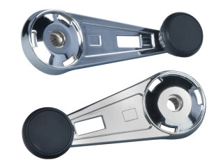2x manovelle alzacristalli per PORSCHE 911 F/G SC fino al -83 CROMATE
