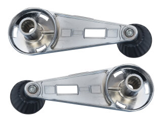 2x Fensterkurbeln f&uuml;r PORSCHE 911 F/G SC bis -83 Fensterheber CHROM