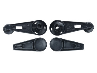 2x manivelas de elevalunas para PORSCHE 911 hasta -83 elevalunas + tapa NEGRO