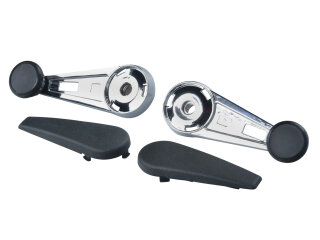 2x manovelle per alzacristalli PORSCHE 911 fino al -83 + copertura CROMATA