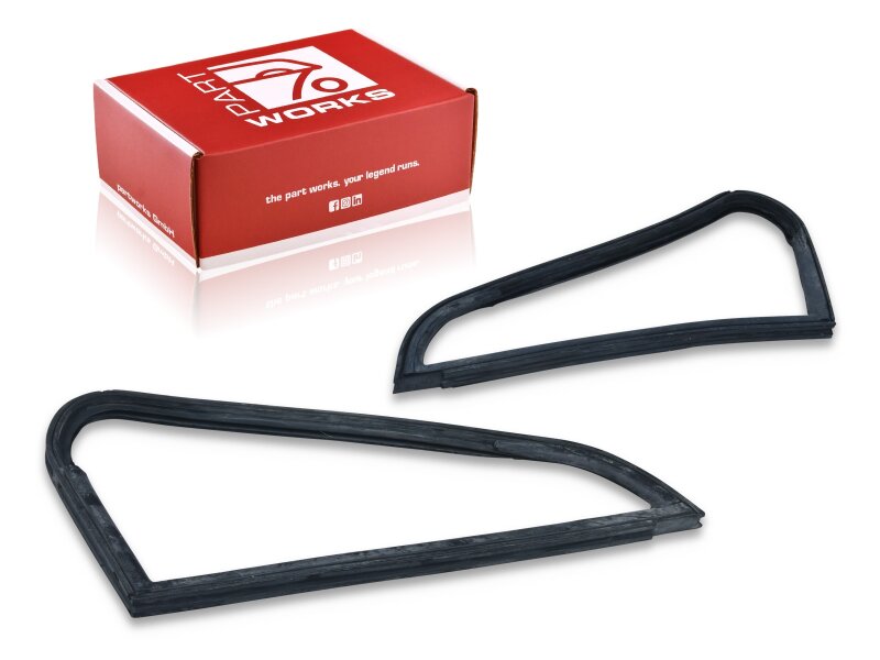 2x Triangular Window Seals for PORSCHE 911 F -68 Sealing...