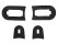 Joints de poignée de porte en caoutchouc pour PORSCHE 968, jeu gauche et droit
