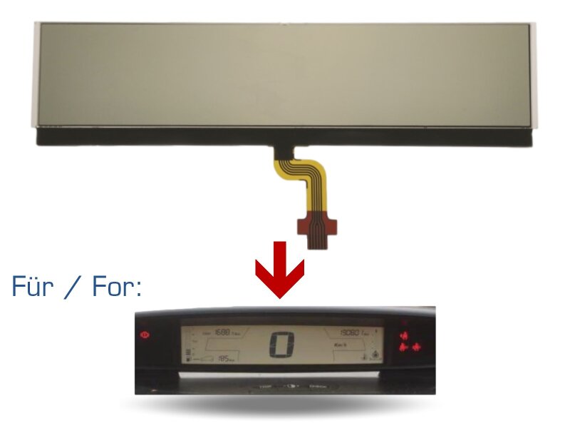 Pantalla de velocímetro para Citroën C4 06-08 (Gasolina), Cuadro de instrumentos, Tacómetro = Lineal