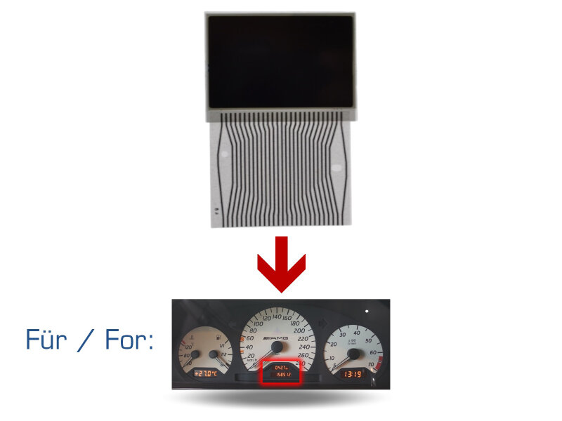 Speedometer Display for MERCEDES SLK R170 Instrument Cluster Display LCD CENTER V2