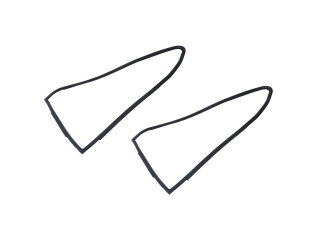 2x junta ventana lateral para PORSCHE 911 F/G -77...