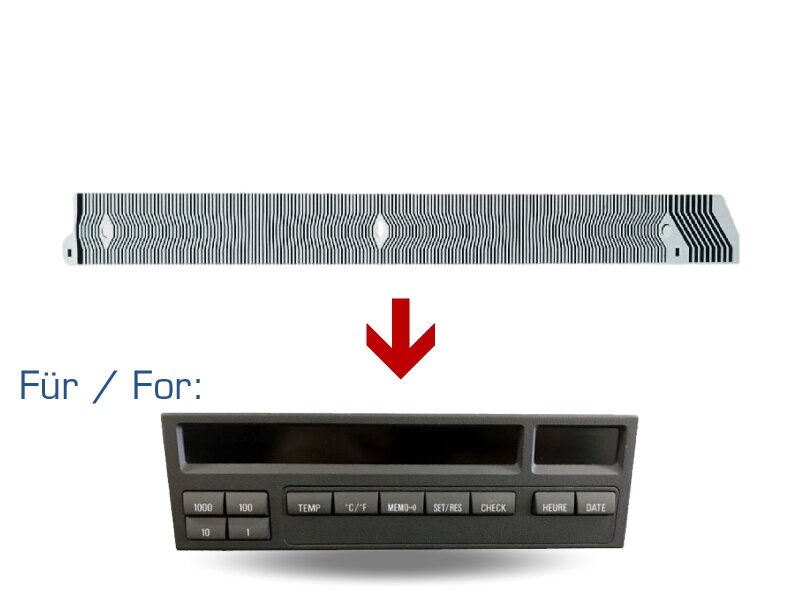 Película condutora para computador de bordo (OBC) BMW Série 3 E36 MFU com 11 botões