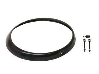 2x koplampring voor PORSCHE 911 G 77-89 964 lakring ZWART + schroeven
