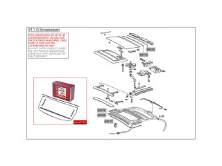 Guarnizione tettuccio apribile per PORSCHE 356 911 F/G SC 964 993 POSTERIORE 90156490505