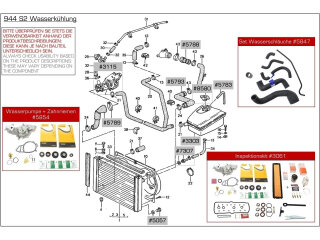 Durite de radiateur pour PORSCHE 944 S S2 86 - Durite deau du moteur au tuyau deau