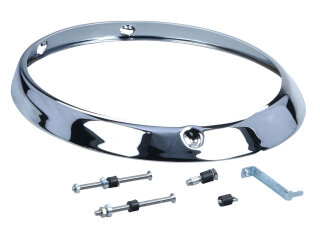1x Headlight ring for PORSCHE 911 F/G Carrera turbo, chrome painted ring + screws