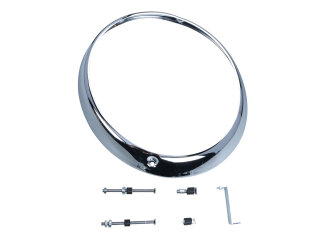 1x Koplampring voor PORSCHE 911 F/G Carrera turbo, chroom gelakte ring + schroeven