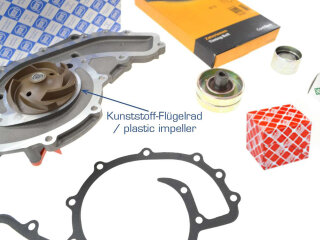 Pompa acqua + set cinghie distribuzione + rulli per PORSCHE 928 928S 83-86