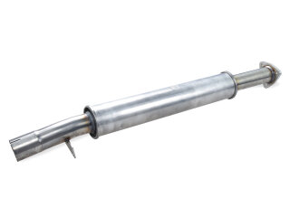 Silenziatore centrale per PORSCHE 924S 944, silenziatore anteriore, ACCIAIO INOX, omologato T&Uuml;V