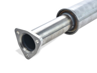 Silenziatore centrale per PORSCHE 924S 944, silenziatore anteriore, ACCIAIO INOX, omologato T&Uuml;V