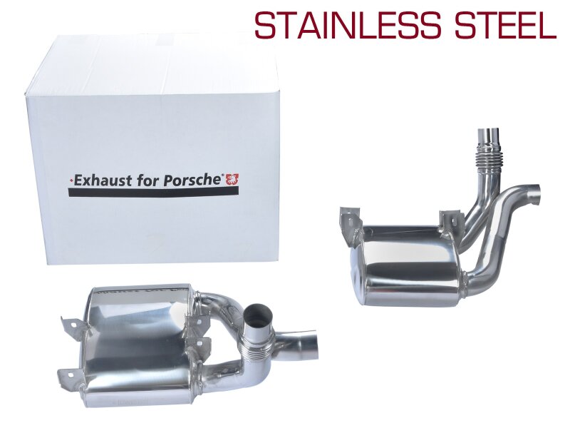 Rear silencer for PORSCHE 997 Carrera up to -08 Sport exhaust STAINLESS STEEL L+R