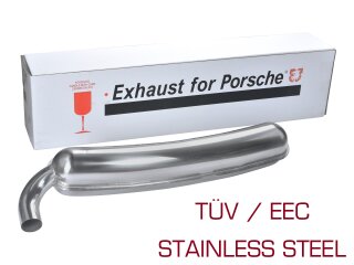 Rear silencer for PORSCHE 911 F 2.0 2.2 2.4 Exhaust muffler STAINLESS STEEL