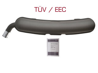 Rear silencer for PORSCHE 911 G 2.7 74-75 exhaust muffler