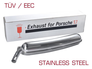 Silenziatore posteriore per PORSCHE 911 G 2.7 dal 76 al 3.0 SC 3.2 Scarico ACCIAIO INOX 60mm