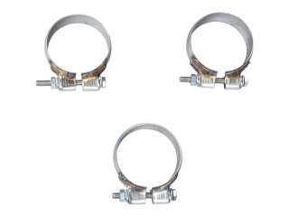 3x Exhaust Clamps for PORSCHE 964 Carrera 968 Rear...
